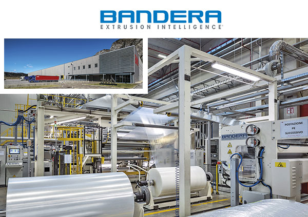 Extrusion for the production of plastic films for the food packaging industry
